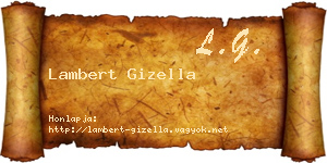 Lambert Gizella névjegykártya