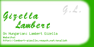gizella lambert business card